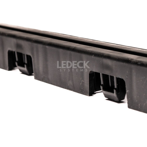 Margine pentru pardoseala modulara, cu prindere tata (interior), negru plastic PP [2]