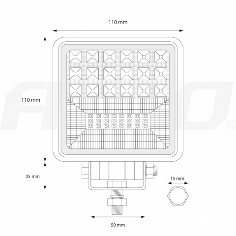 Proiector LED offroad ATV SSV,2 moduri de iluminare, flood + spot [5]