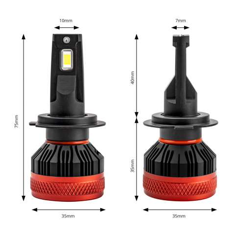 Set 2 becuri LED seria X3 , tip bec H7 6500K 90W [2]