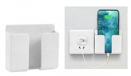 Diverse - Suport telefon perete pentru incarcare cu adeziv