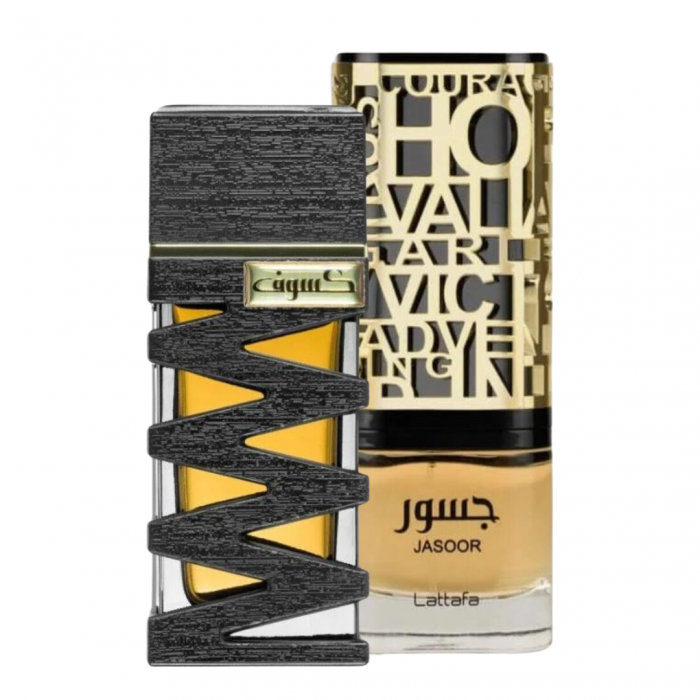 Pachet 2 parfumuri: Lattafa Kasoof Black Extract 100ml + Lattafa Jasoor 100ml [1]