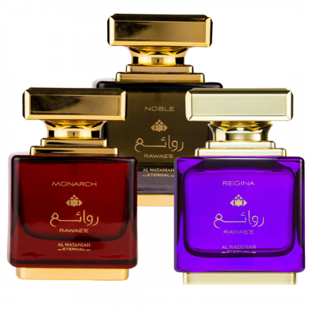 Seturi Parfumuri - Pachet 3 parfumuri premium RAWAEE: Noble 100ml + Monarch 100ml + Regina 100ml