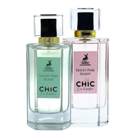 Seturi Parfumuri - Pachet 2 parfumuri dama Chic Velvet: Vert Secret 100ml + Pink Secret 100ml