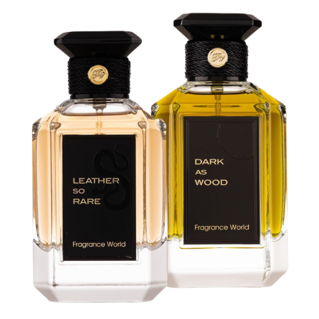 Seturi Parfumuri - Pachet 2 parfumuri premium: Leather So Rare 100ml + Dark As Wood 100ml