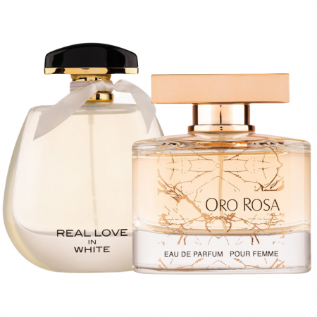 Seturi Parfumuri - Pachet 2 parfumuri dama: Real Love in White 100ml + Oro Rosa 100ml