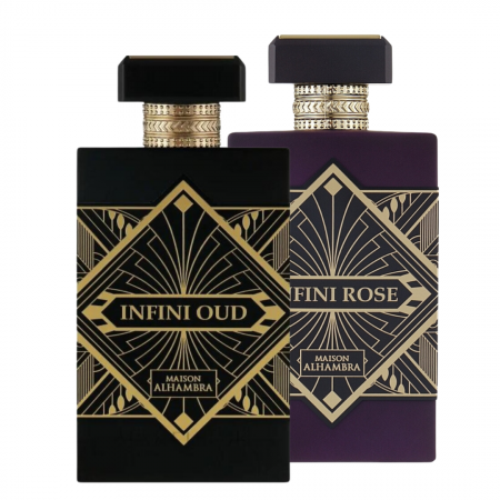 Lichidare de stoc - Pachet 2 parfumuri Maison Alhambra Infini Oud 100ml + Infini Rose 100ml