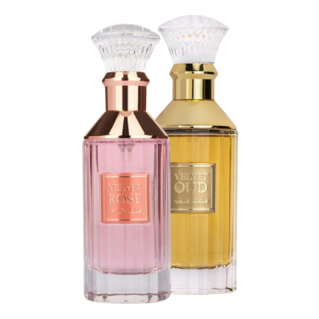 Seturi Parfumuri - Pachet 2 parfumuri Lattafa: Velvet Oud 100ml + Velvet Rose 100ml