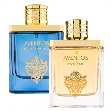 Seturi Parfumuri - Pachet 2 parfumuri El si Ea: Aventos Blue for Him 100ml + Aventos for Her 100ml