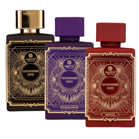 Seturi Parfumuri - Pachet 3 parfumuri premium Goodness Oud: Black 100ml + Purple Wave 100ml + Rouge 100ml