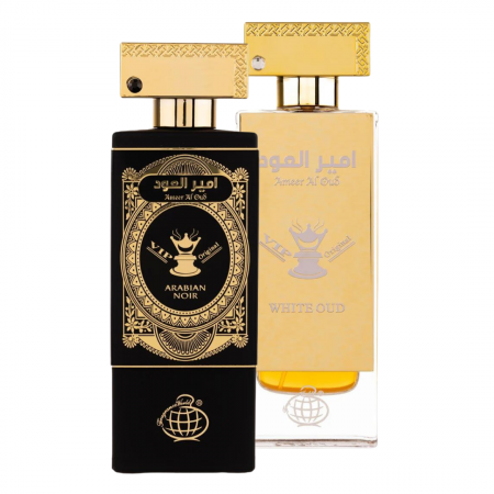 Pachete FEMEI - Pachet 2 parfumuri Ameer al Oud VIP Original: Arabian Noir 80ml + White Oud 80ml