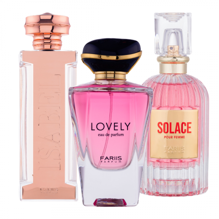 BLACK FRIDAY - Pachet 3 parfumuri dama: Isabel 100ml + Lovely 100ml + Solace 100ml