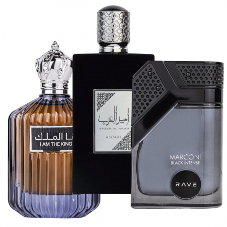 Pachete BARBATI - Pachet 3 parfumuri barbati: I am the King + Ameer al Arab + Marconi Black Intense