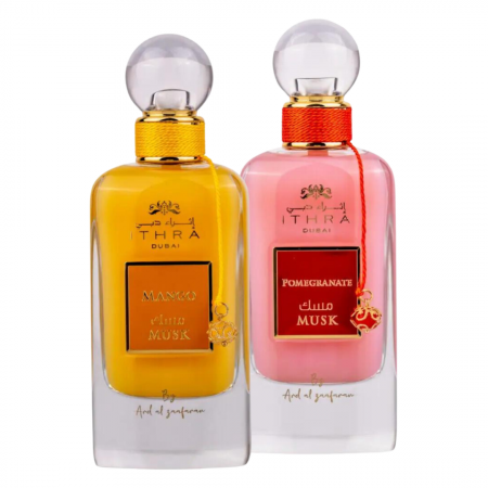 Pachete UNISEX - Pachet 2 parfumuri: Ithra Dubai Mango 100ml + Ithra Dubai Pomegranate 100ml
