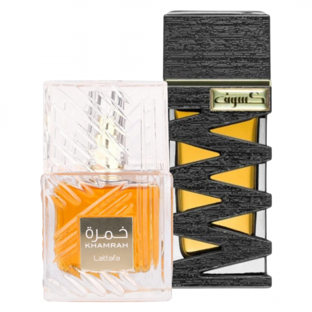 Seturi Parfumuri - Pachet 2 parfumuri: Khamrah 100ml + Kasoof Black Extract 100ml