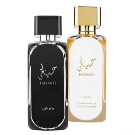 Seturi Parfumuri - Pachet El si Ea Lattafa: Hayaati 100ml + Hayaati Gold Elixir 100ml
