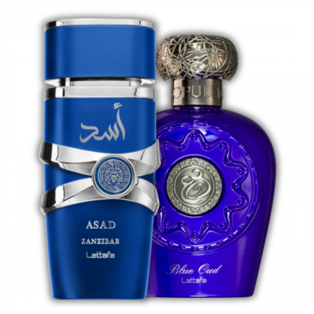 Pachete BARBATI - Pachet 2 parfumuri barbati: Asad Zanzibar 100ml + Opulent Blue Oud 100ml