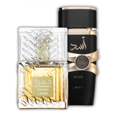 Pachete BARBATI - Pachet 2 parfumuri barbati: Khamrah Qahwa 100ml + Asad 100ml