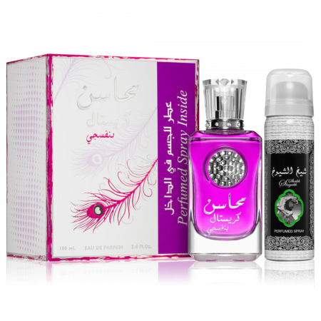 Parfumuri Femei - Set Mahasin Crystal Violet 100ml edp + 50ml deo, dama