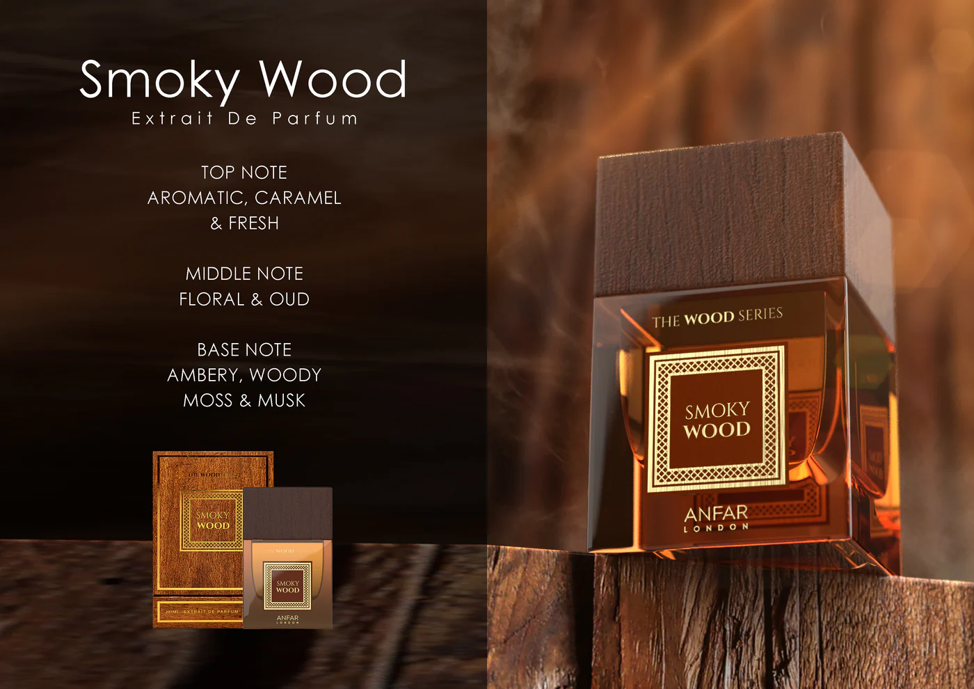 Smoky Wood 100ml - Extract de Parfum, barbati [4]