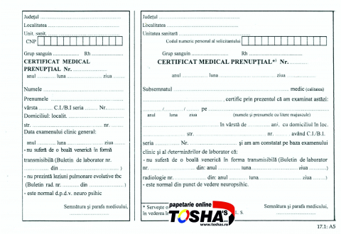 TIPIZATE - CERTIFICAT PRENUPTIAL