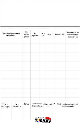 FOAIE DE PARCURS PENTRU AUTOVEHICULE SCOALA A5 [1]
