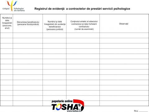 SPECIALE - REGISTRU DE EVIDENTA A CONTRACTELOR DE SERVICII PSIHOLOGICE