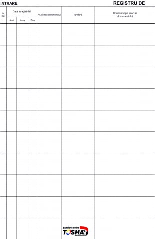 PRODUSE - REGISTRU INTRARE IESIRE A CORESPONDENTEI A3 200 FILE