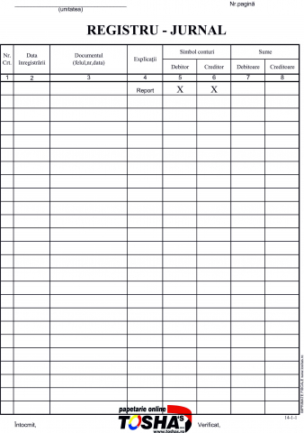 FISCALE - REGISTRU JURNAL ȘNURUIT