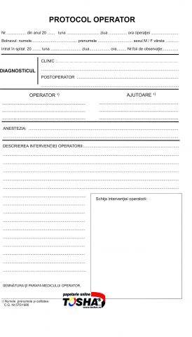 TIPIZATE - REGISTRU PROTOCOL OPERATOR