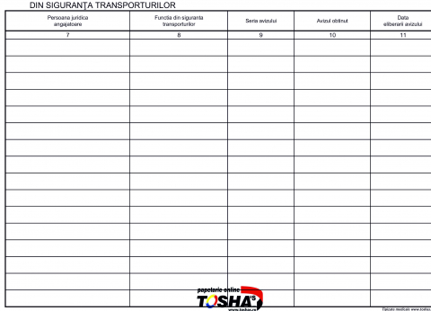 REGISTRU UNIC DE EVIDENȚĂ A EXAMINĂRILOR  DIN SIGURANŢA TRANSPORTURILOR [1]