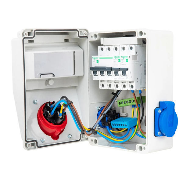 Tablou electric echipat cu o priza trifazica 32A 3P+N+E, 2 prize monofazice schuko 16A [3]