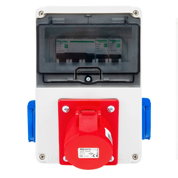 Tablou electric echipat cu o priza trifazica 32A 3P+N+E, 2 prize monofazice schuko 16A [1]