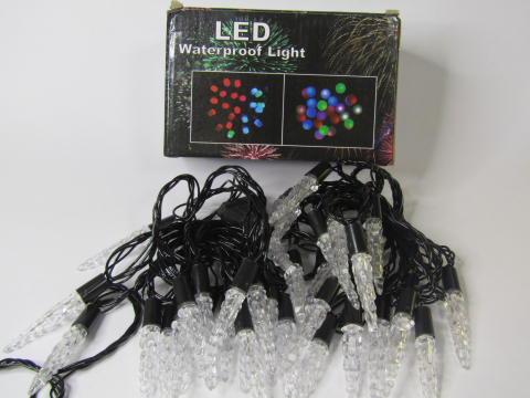 Crăciun - Instalație Luminoasă Decorativă cu 40 LED-uri, Efect Țurțuri, Multicoloră (Interior/Exterior)