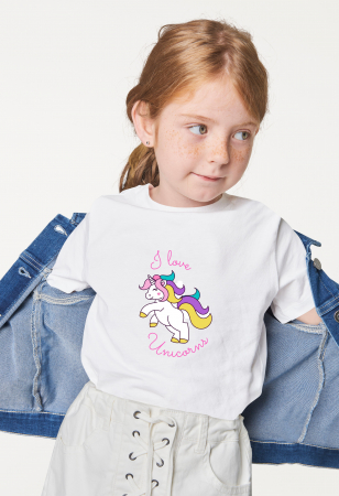 Tricouri personalizate copii - Tricou personalizat ''I love Unicorn''