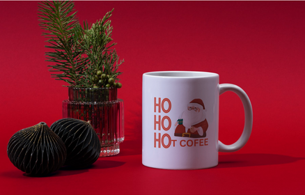 Crăciun - Cană personalizată ''Ho Ho Hot Cofee''