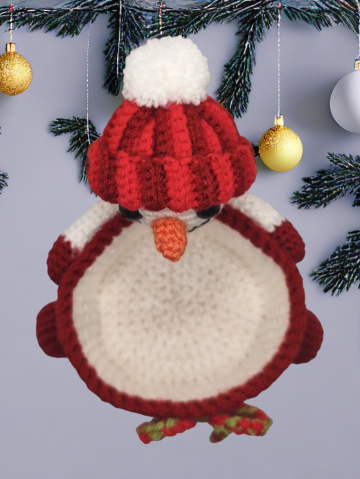 Coșuleț croșetat Om de Zăpadă [1]