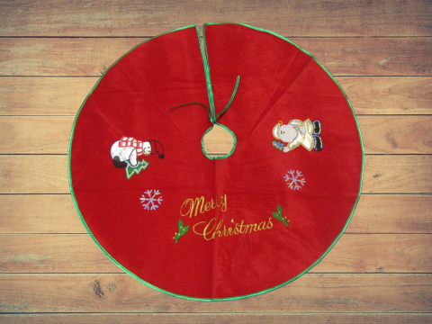 Crăciun - Fustă/Covoraș  din Catifea Moale pentru Baza Bradului