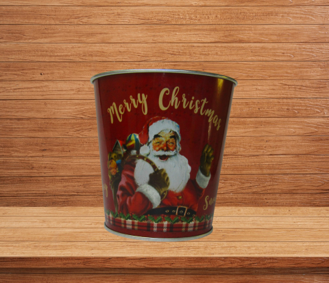 Crăciun - Ghiveci ornamental din metal