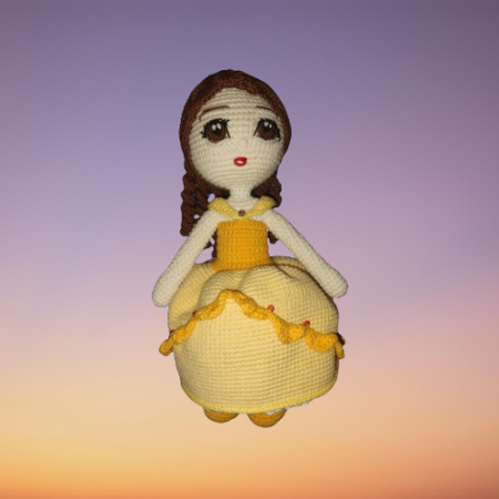 Produse croșetate - Păpușă Belle croșetată manual