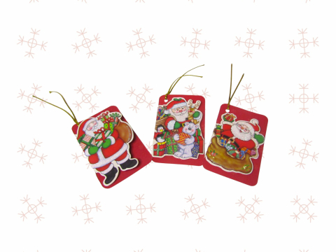 Crăciun - Set de 3 Mini Felicitări de Crăciun (Etichete Cadou)