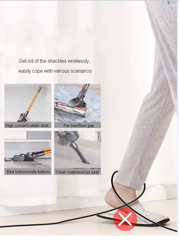 Aspirator Vertical fara Fir INNOVIX, LED si Cap Rotativ 180°, Putere Mare de Aspiratie, Usor si Ergonomic, Ideal pentru Toate Suprafetele [6]