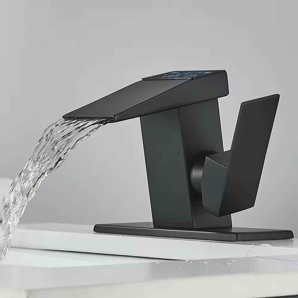 Baterie Chiuveta INNOVIX, Afisaj Digital, Senzor Cascada Fara Contact, Alimentare Hidroelectrica, Negru Mat [2]