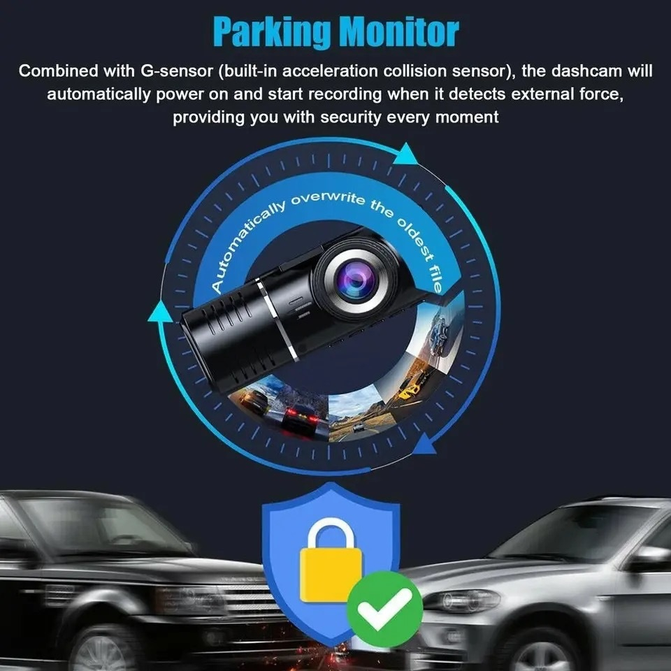 Camera Auto DVR INNOVIX, Rezolutie Full HD 1080p, cu 3 Lentile, Vizualizare 170°, Display IPS 2.45 inch, Inregistrare Loop, Senzor G, Mod Noapte, Suport Card micro SD pana la 64GB, Neagra [7]
