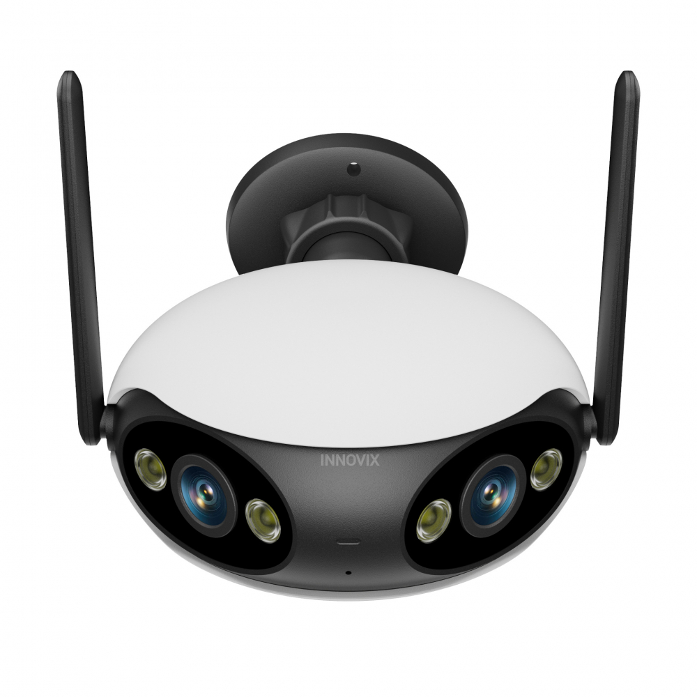 Camera de Securitate INNOVIX, IP Outdoor 2x2K 4MP, Lentile Binoculare ...