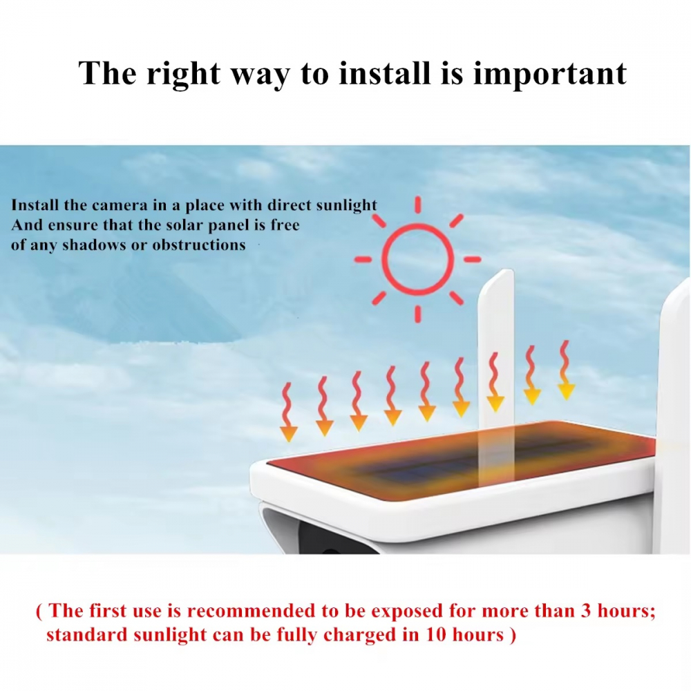 Camera de Supraveghere Wireless Solara INNOVIX, IP66, cu Detectie de Miscare si Viziune Nocturna, Pentru Exterioare, HD 1080P, Wi-Fi Integrat, Alba [8]