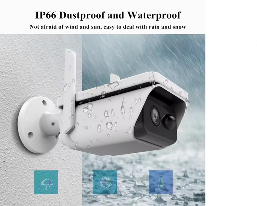 Camera de Supraveghere Wireless Solara INNOVIX, IP66, cu Detectie de Miscare si Viziune Nocturna, Pentru Exterioare, HD 1080P, Wi-Fi Integrat, Alba [4]