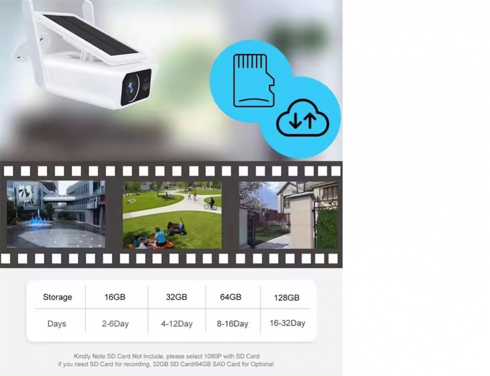 Camera de Supraveghere Wireless Solara INNOVIX, IP66, cu Detectie de Miscare si Viziune Nocturna, Pentru Exterioare, HD 1080P, Wi-Fi Integrat, Alba [9]