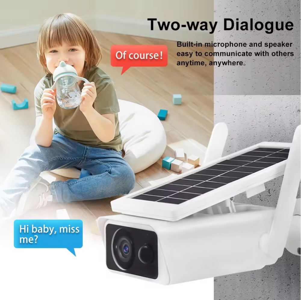 Camera de Supraveghere Wireless Solara INNOVIX, IP66, cu Detectie de Miscare si Viziune Nocturna, Pentru Exterioare, HD 1080P, Wi-Fi Integrat, Alba [11]