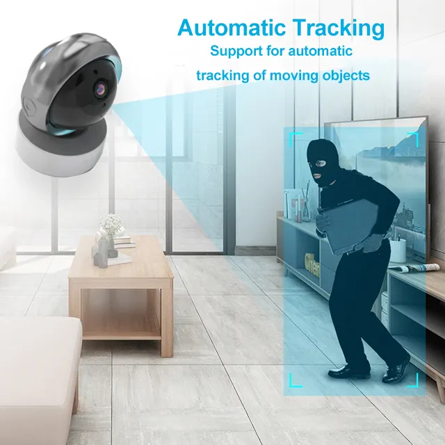 Camera video INNOVIX, de supraveghere bebelusi/copii WiFi, HD, night vision, unghi 355°, senzor de miscare, Gri cu alb [6]