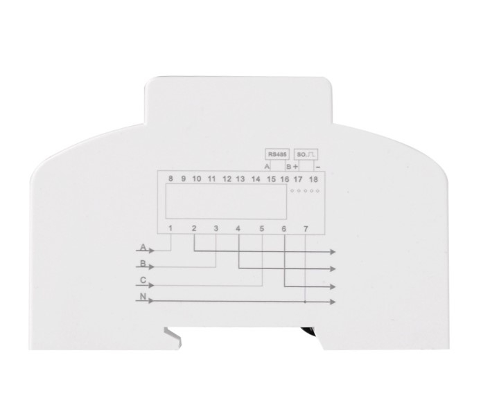 Contor Trifazic cu Montare pe Sina INNOVIX- DTS 6619-017, Monitorizare Factor de Putere si Afisaj Tensiune-Curent, Ecran Digital Led, Masurarea si Analiza Instrumentelor, Alb [6]